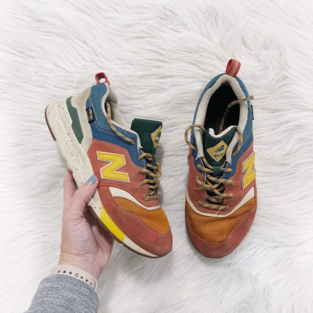 NEW BALANCE 997H Orange Blue Green Retro Sneaker SZ 5